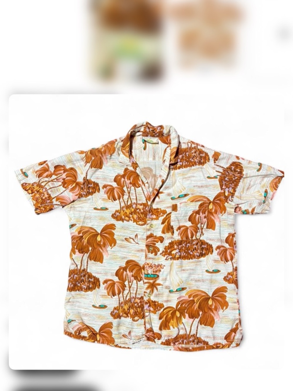 Vintage Maui Valley Hawaiian Shirt Floral Surf Print Button Up Retro Beach Men S
